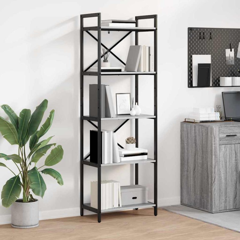 vidaXL Ράφι Βιβλίων 5 επίπεδα 56 x 34 x 171 εκ Επεξεργασμένο Ξύλο