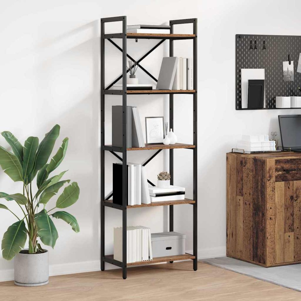vidaXL Ράφι Βιβλίων 5 επίπεδα 56 x 34 x 171 εκ Επεξεργασμένο Ξύλο