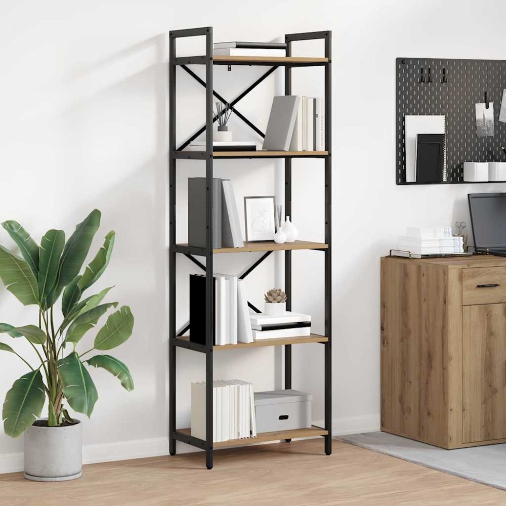 vidaXL Ράφι Βιβλίων 5 επίπεδα 56 x 34 x 171 εκ Επεξεργασμένο Ξύλο