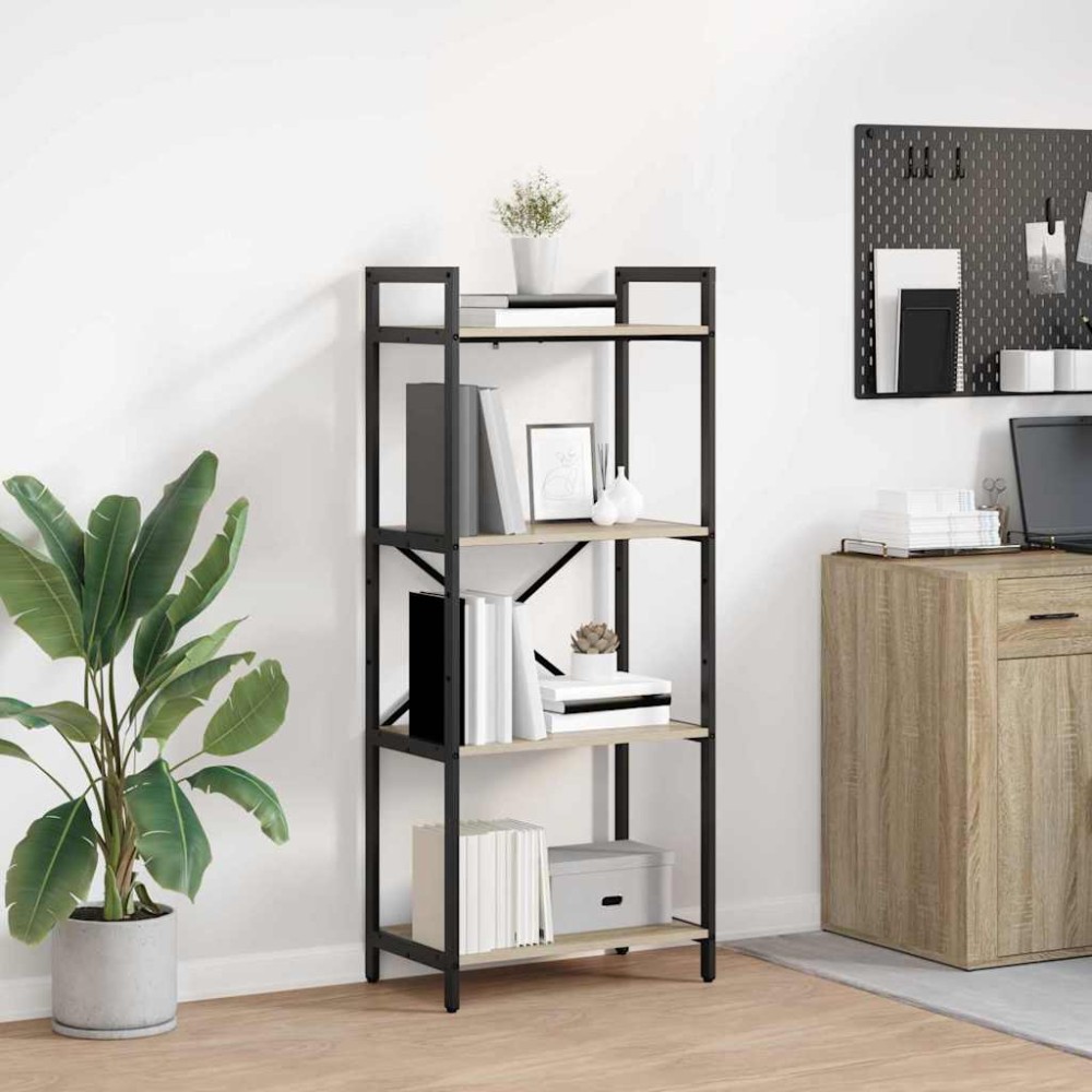 vidaXL Ράφι Βιβλίων 4 επίπεδα 56 x 34 x 133,5 εκ Επεξεργασμένο Ξύλο