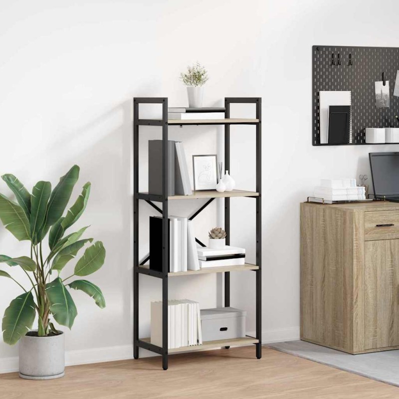 vidaXL Ράφι Βιβλίων 4 επίπεδα 56 x 34 x 133,5 εκ Επεξεργασμένο Ξύλο