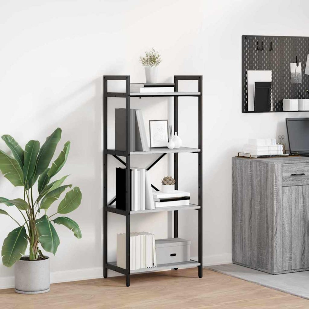 vidaXL Ράφι Βιβλίων 4 επίπεδα 56 x 34 x 133,5 εκ Επεξεργασμένο Ξύλο