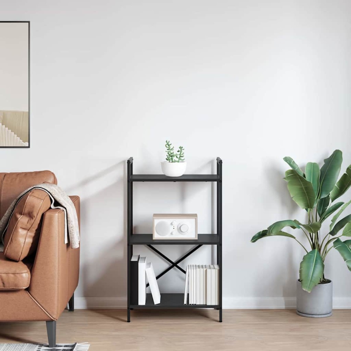 vidaXL Ράφι Βιβλίων 3 επίπεδα 56 x 34 x 96 εκ Επεξεργασμένο Ξύλο