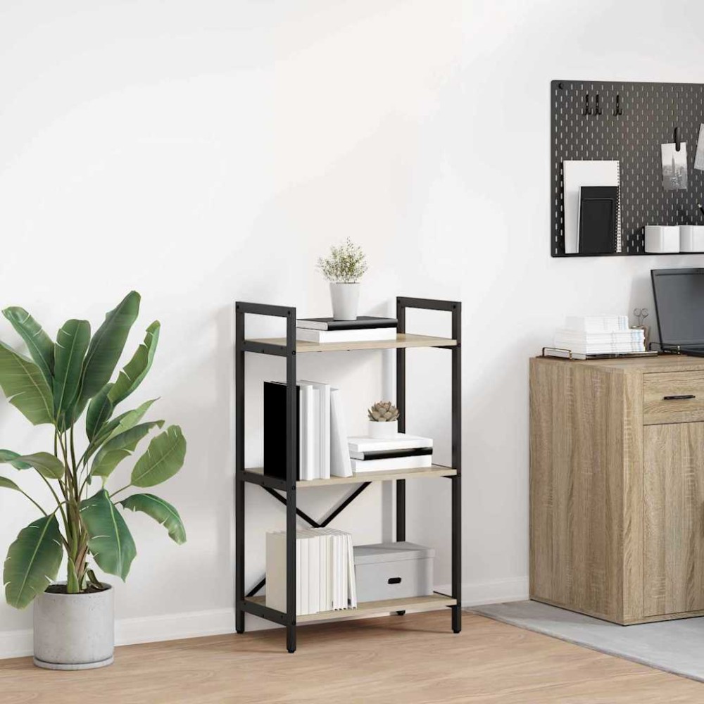 vidaXL Ράφι Βιβλίων 3 επίπεδα 56 x 34 x 96 εκ Επεξεργασμένο Ξύλο