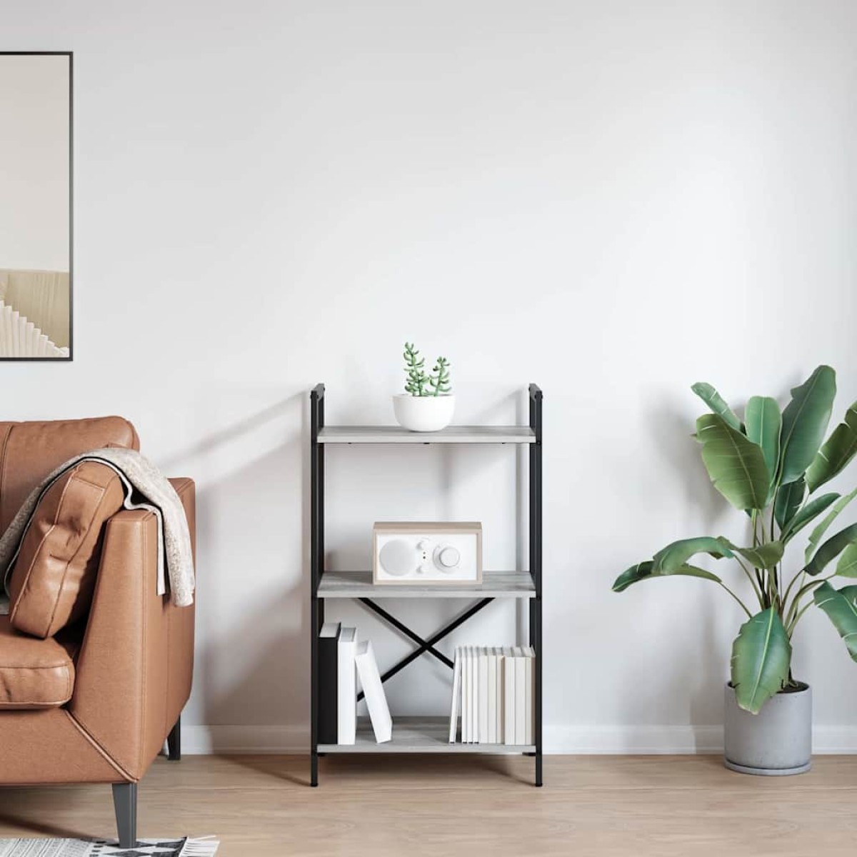 vidaXL Ράφι Βιβλίων 3 επίπεδα 56 x 34 x 96 εκ Επεξεργασμένο Ξύλο