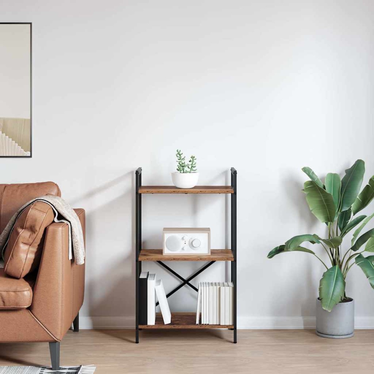 vidaXL Ράφι Βιβλίων 3 επίπεδα 56 x 34 x 96 εκ Επεξεργασμένο Ξύλο