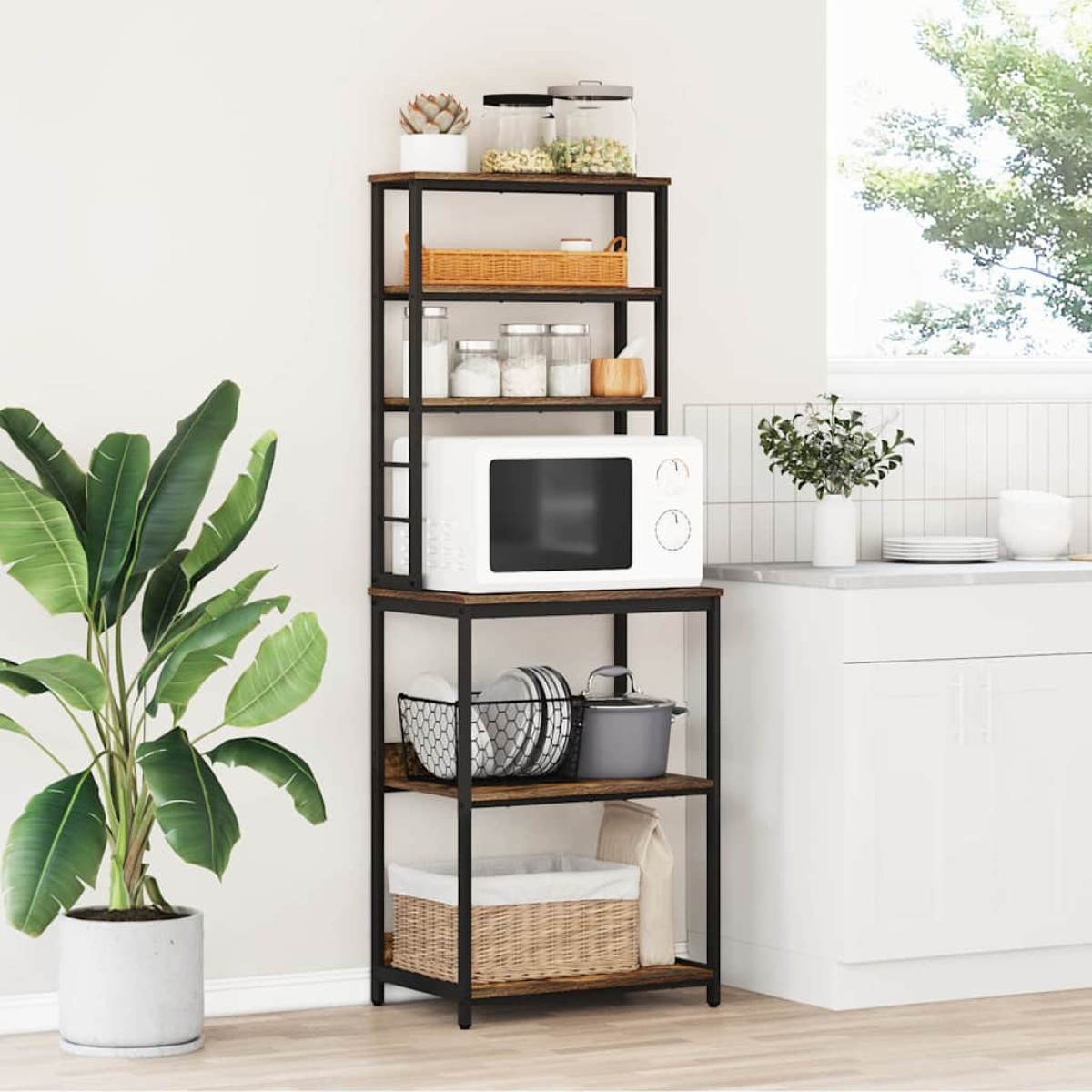 vidaXL Ράφι Κουζίνας 5 επίπεδα 60 x 40 x 168 εκ Επεξεργασμένο Ξύλο