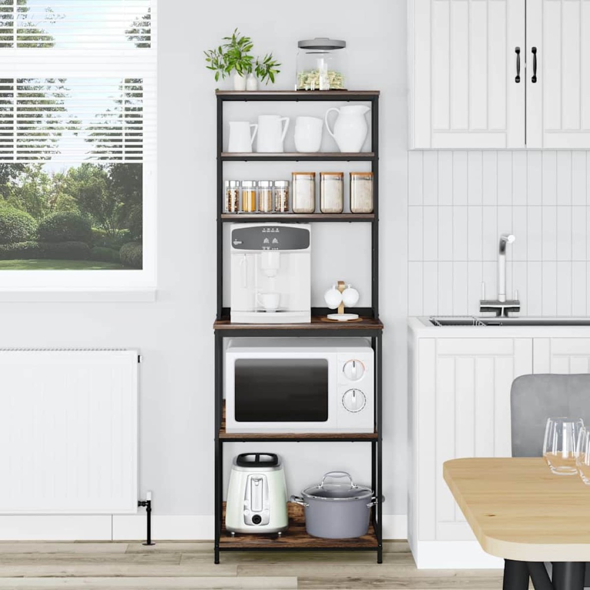 vidaXL Ράφι Κουζίνας 5 επίπεδα 60 x 40 x 168 εκ Επεξεργασμένο Ξύλο