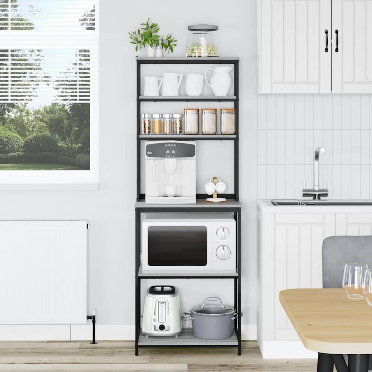 vidaXL Ράφι Κουζίνας 5 επίπεδα 60 x 40 x 168 εκ Επεξεργασμένο Ξύλο