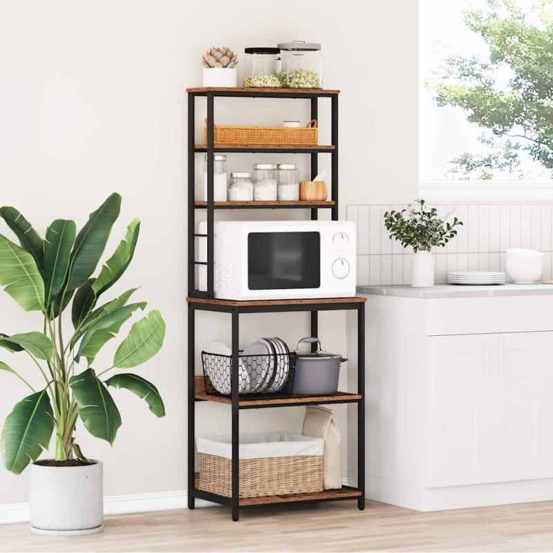 vidaXL Ράφι Κουζίνας 5 επίπεδα 60 x 40 x 168 εκ Επεξεργασμένο Ξύλο