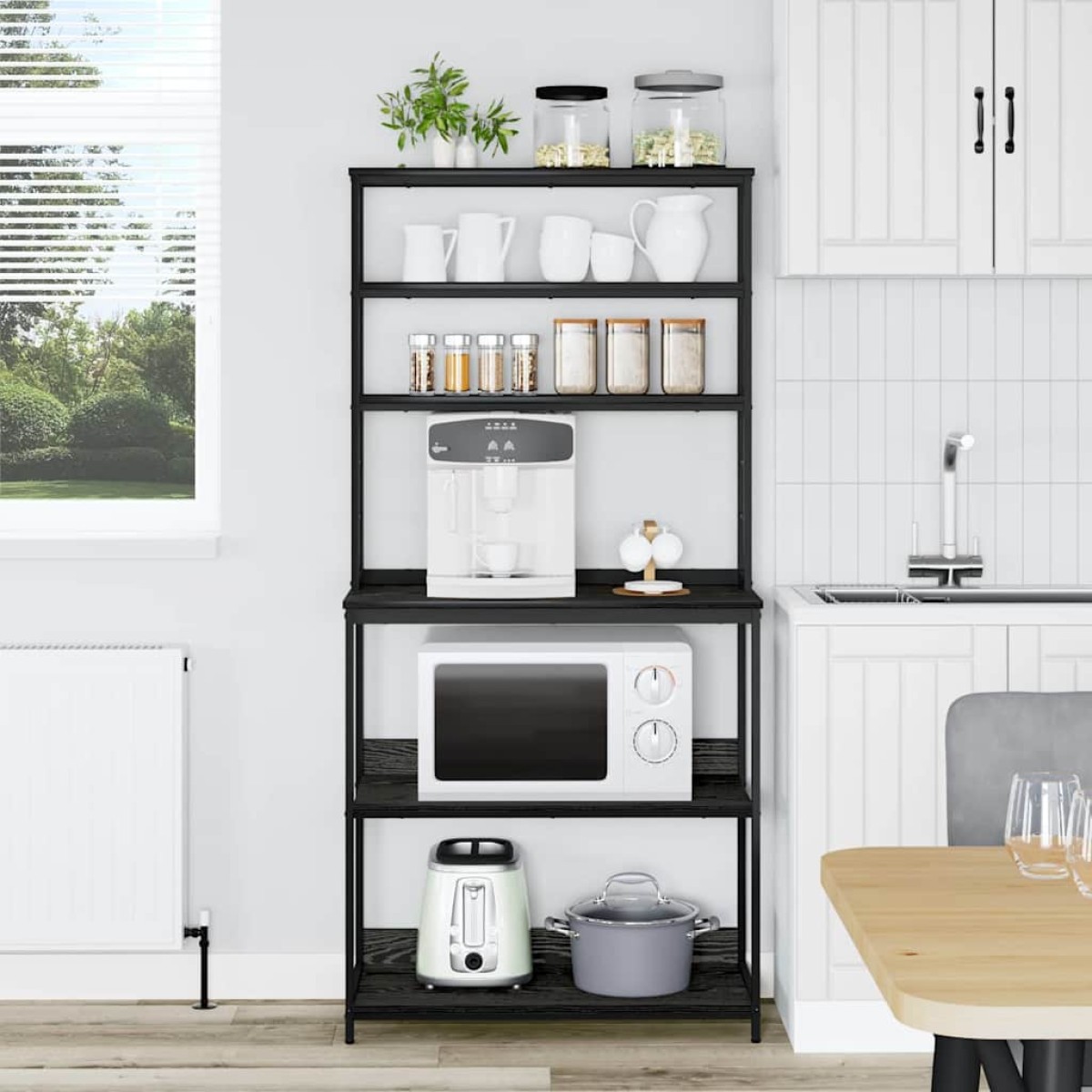 vidaXL Ράφι Κουζίνας 5 επίπεδα 80 x 40 x 168 εκ Επεξεργασμένο Ξύλο