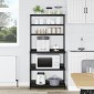 vidaXL Ράφι Κουζίνας 5 επίπεδα 80 x 40 x 168 εκ Επεξεργασμένο Ξύλο