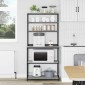 vidaXL Ράφι Κουζίνας 5 επίπεδα 80 x 40 x 168 εκ Επεξεργασμένο Ξύλο