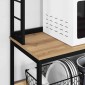 vidaXL Ράφι Κουζίνας 5 επίπεδα 80 x 40 x 168 εκ Επεξεργασμένο Ξύλο