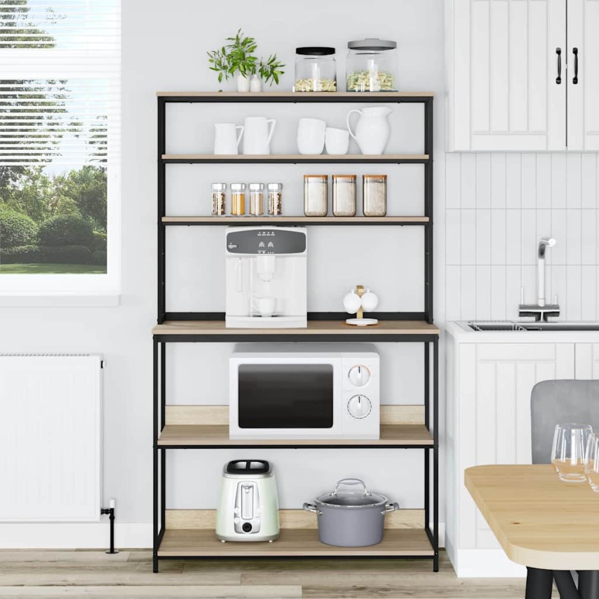 vidaXL Ράφι Κουζίνας 5 επίπεδα 100 x 40 x 168 εκ Επεξεργασμένο Ξύλο