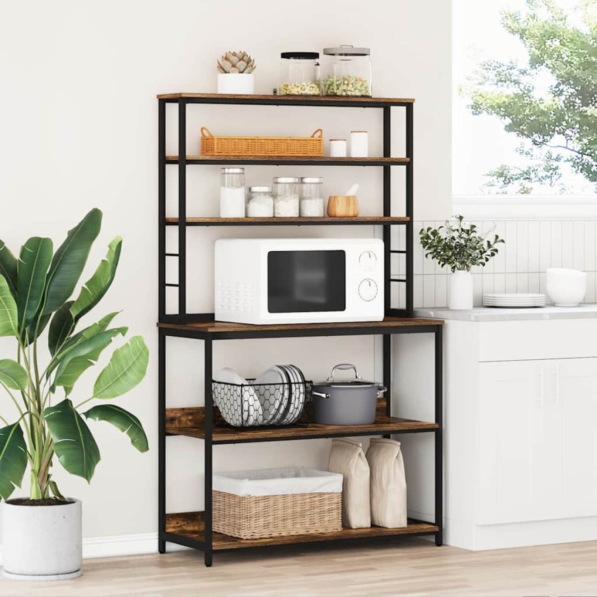 vidaXL Ράφι Κουζίνας 5 επίπεδα 100 x 40 x 168 εκ Επεξεργασμένο Ξύλο