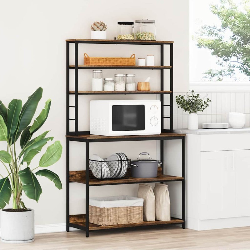 vidaXL Ράφι Κουζίνας 5 επίπεδα 100 x 40 x 168 εκ Επεξεργασμένο Ξύλο