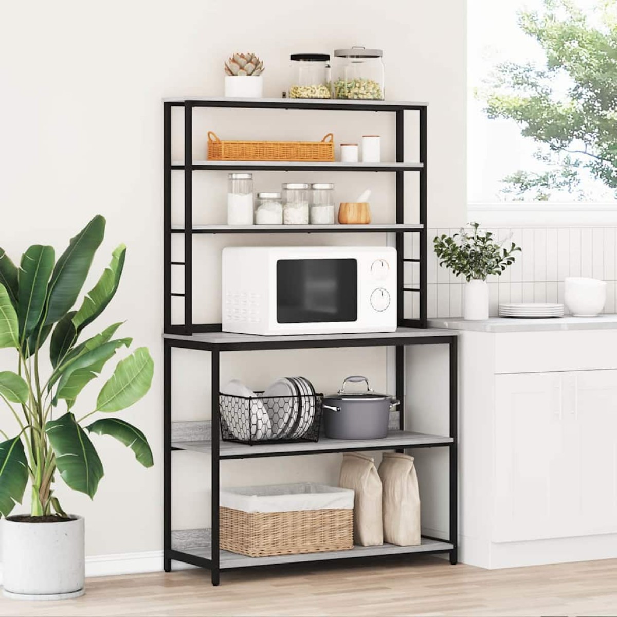 vidaXL Ράφι Κουζίνας 5 επίπεδα 100 x 40 x 168 εκ Επεξεργασμένο Ξύλο