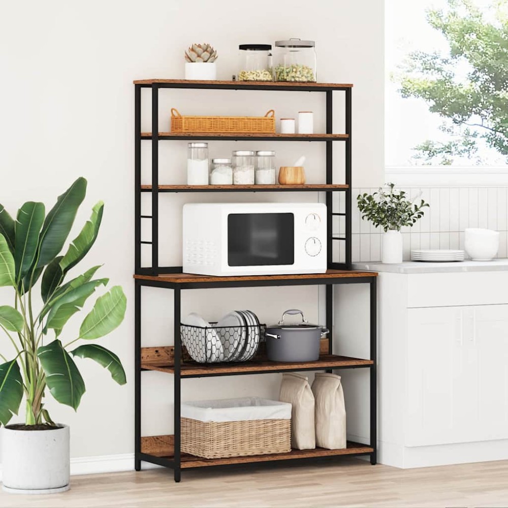 vidaXL Ράφι Κουζίνας 5 επίπεδα 100 x 40 x 168 εκ Επεξεργασμένο Ξύλο