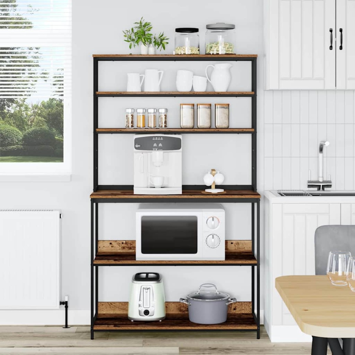 vidaXL Ράφι Κουζίνας 5 επίπεδα 100 x 40 x 168 εκ Επεξεργασμένο Ξύλο