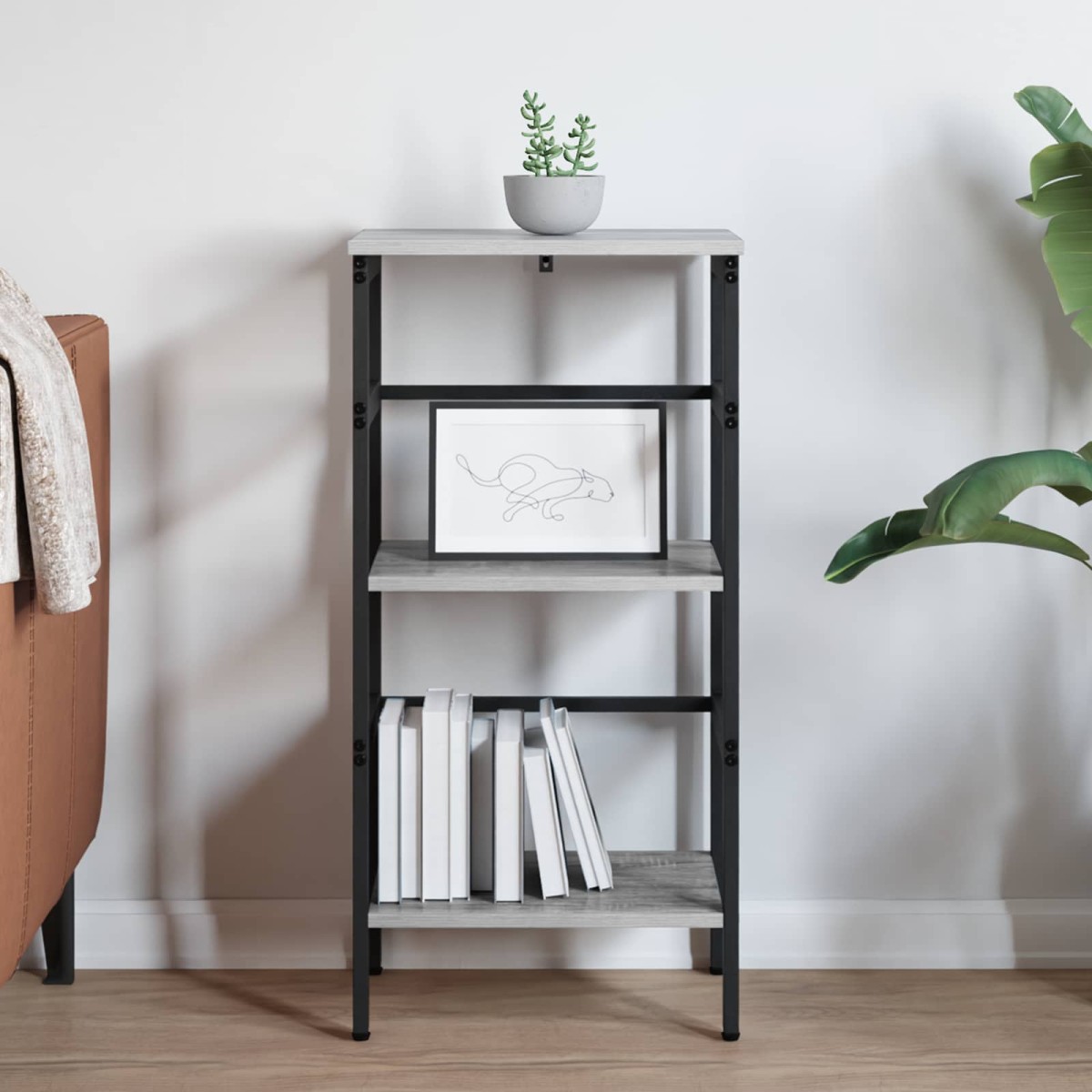 vidaXL Ράφι Βιβλίων 2 επιπέδων 40 x 29,5 x 81 εκ Επεξεργασμένο Ξύλο