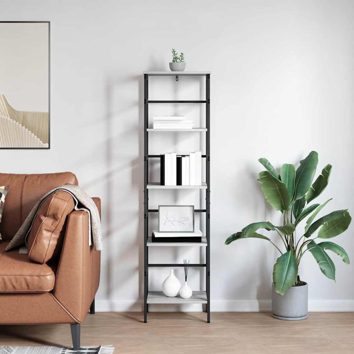 vidaXL Ράφι Βιβλίων 4 επιπέδων 40 x 29,5 x 149 εκ Επεξεργασμένο Ξύλο