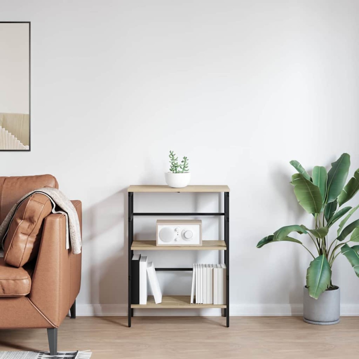 vidaXL Ράφι Βιβλίων 2 επιπέδων 60 x 29,5 x 81 εκ Επεξεργασμένο Ξύλο