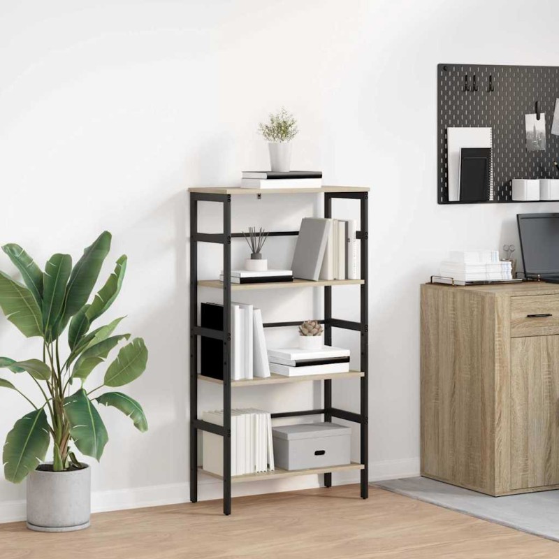 vidaXL Ράφι Βιβλίων 3 επιπέδων 60 x 29,5 x 115 εκ Επεξεργασμένο Ξύλο