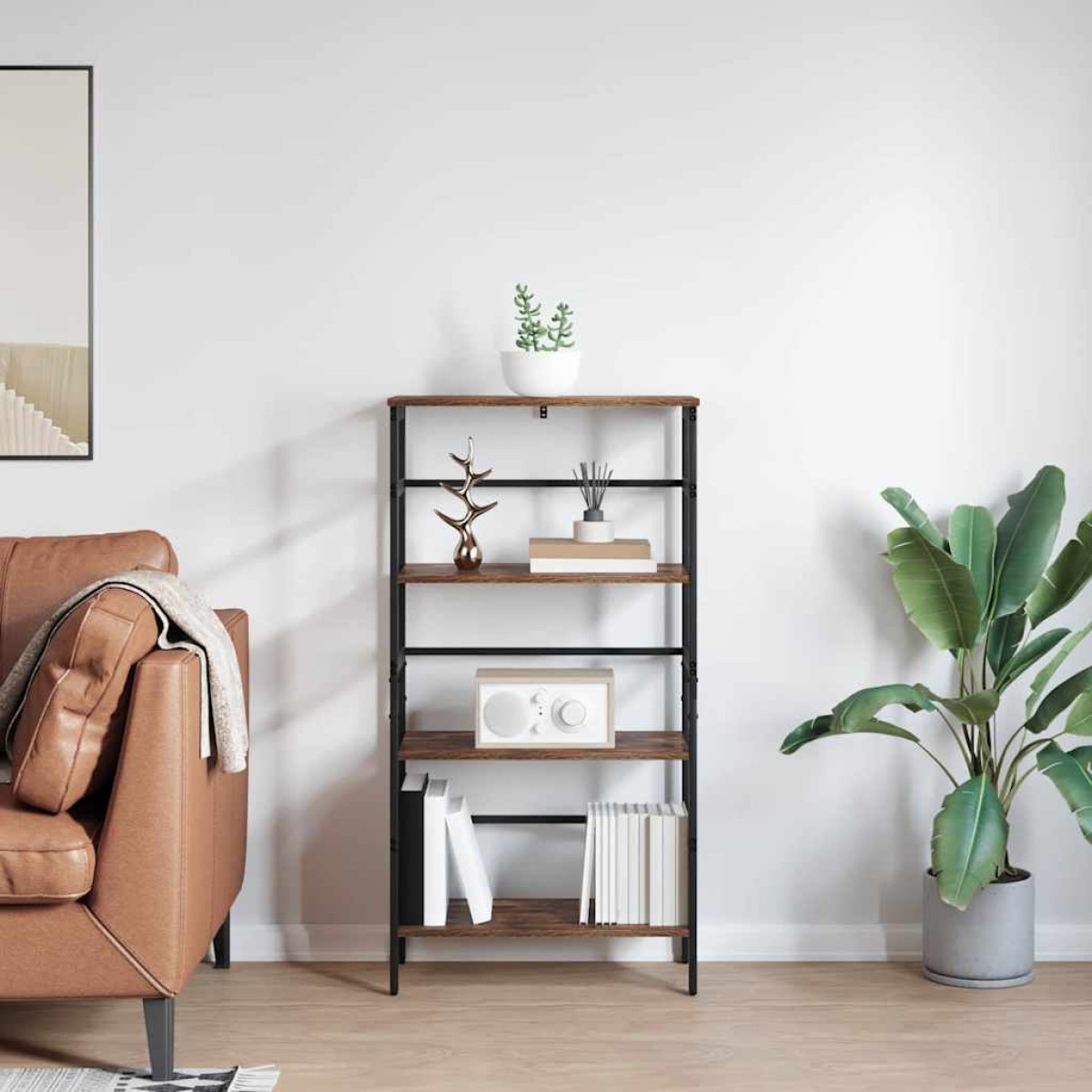 vidaXL Ράφι Βιβλίων 3 επιπέδων 60 x 29,5 x 115 εκ Επεξεργασμένο Ξύλο