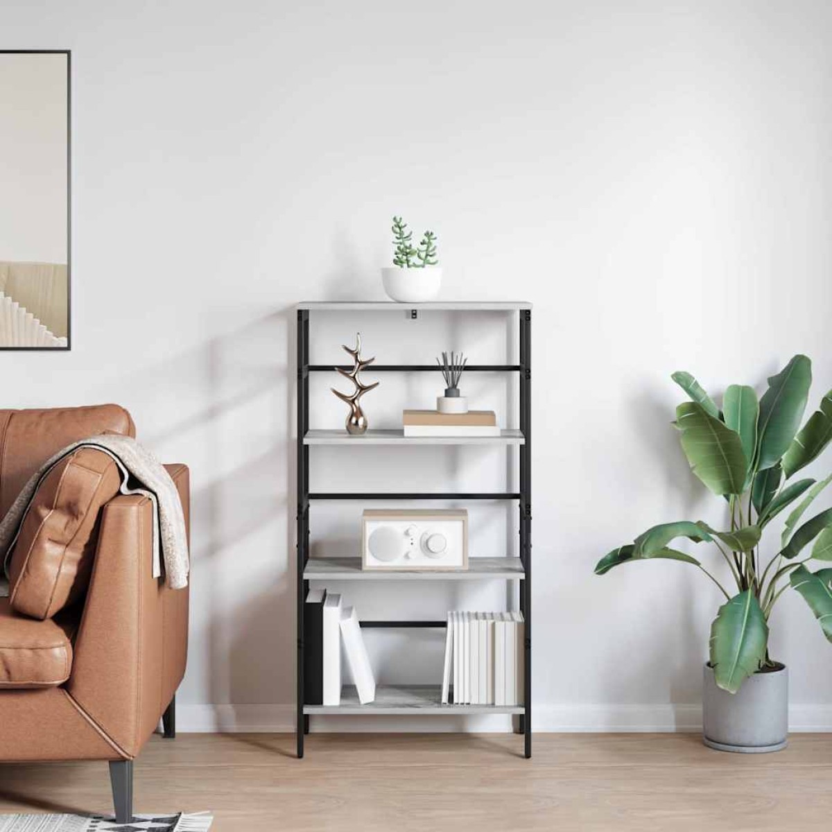 vidaXL Ράφι Βιβλίων 3 επιπέδων 60 x 29,5 x 115 εκ Επεξεργασμένο Ξύλο