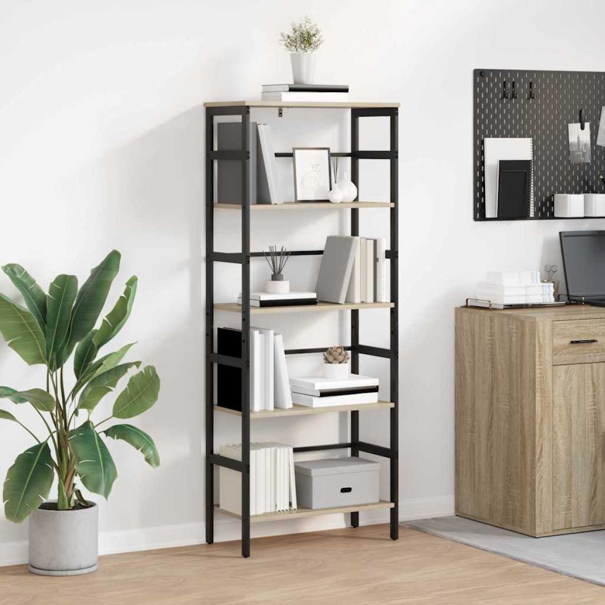 vidaXL Ράφι Βιβλίων 4 επιπέδων 60 x 29,5 x 149 εκ Επεξεργασμένο Ξύλο