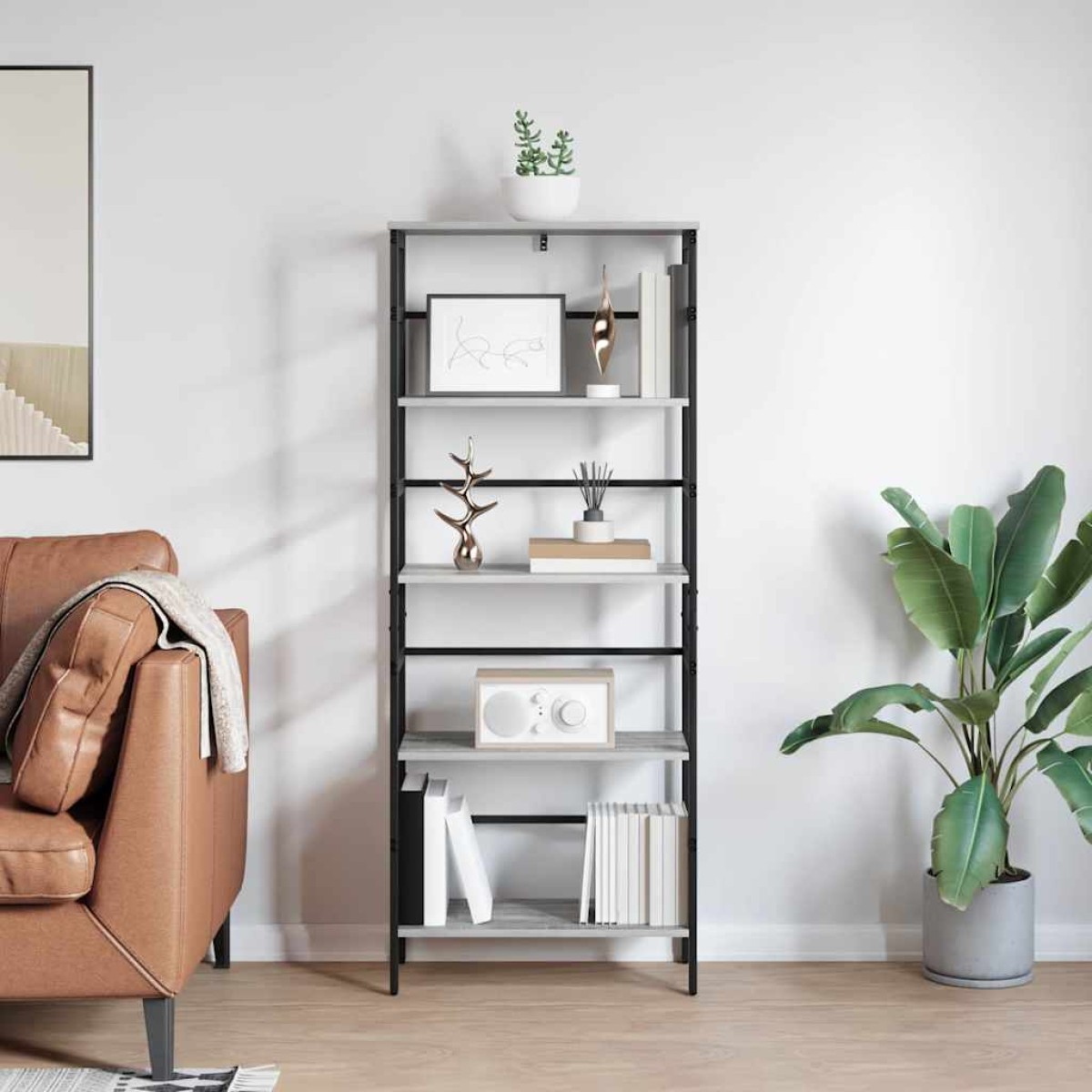 vidaXL Ράφι Βιβλίων 4 επιπέδων 60 x 29,5 x 149 εκ Επεξεργασμένο Ξύλο