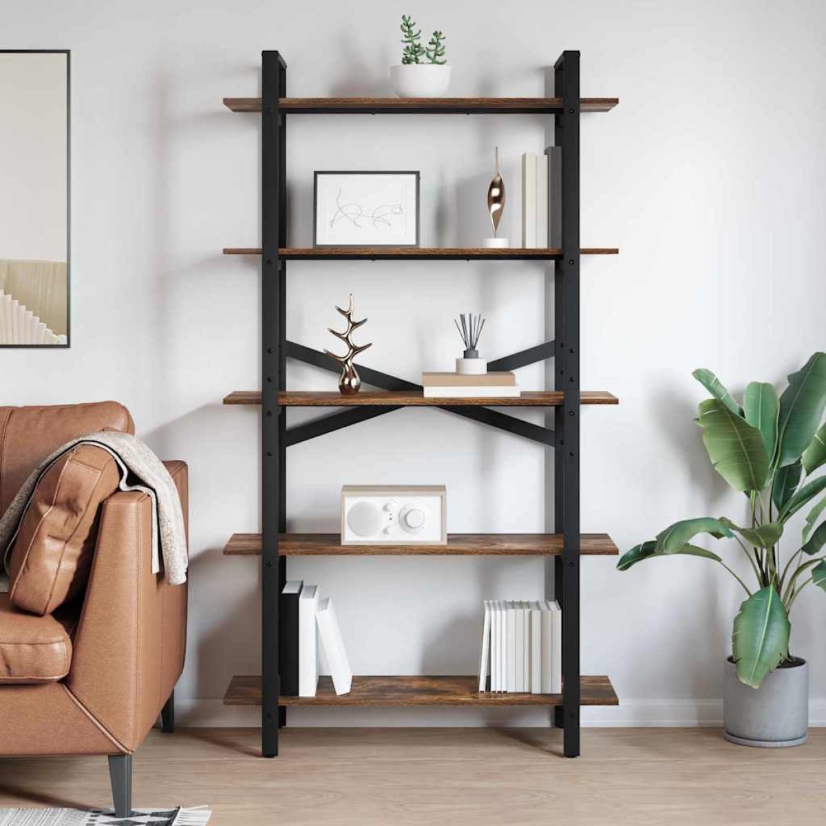 vidaXL Ράφι Βιβλίων 5 επίπεδα 100 x 33,5 x 178 εκ Επεξεργασμένο Ξύλο