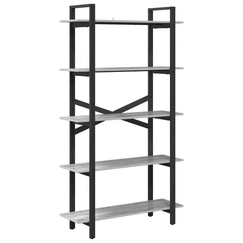 vidaXL Ράφι Βιβλίων 5 επιπέδων 100 x 33,5 x 178 εκ Επεξεργασμένο Ξύλο