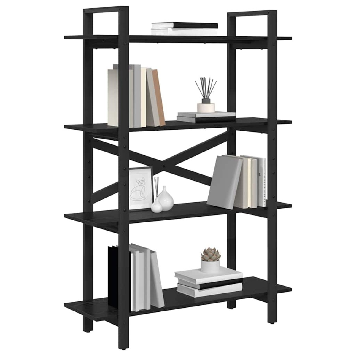 vidaXL Ράφι Βιβλίων 4 επιπέδων 100 x 33,5 x 140 εκ Επεξεργασμένο Ξύλο