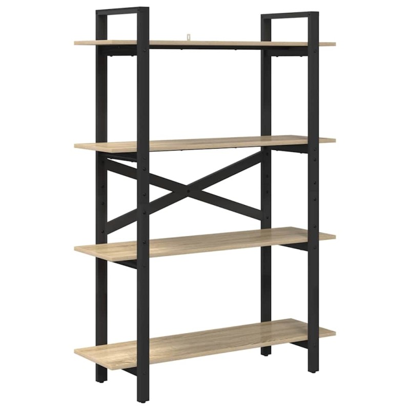 vidaXL Ράφι Βιβλίων 4 επιπέδων 100 x 33,5 x 140 εκ Επεξεργασμένο Ξύλο