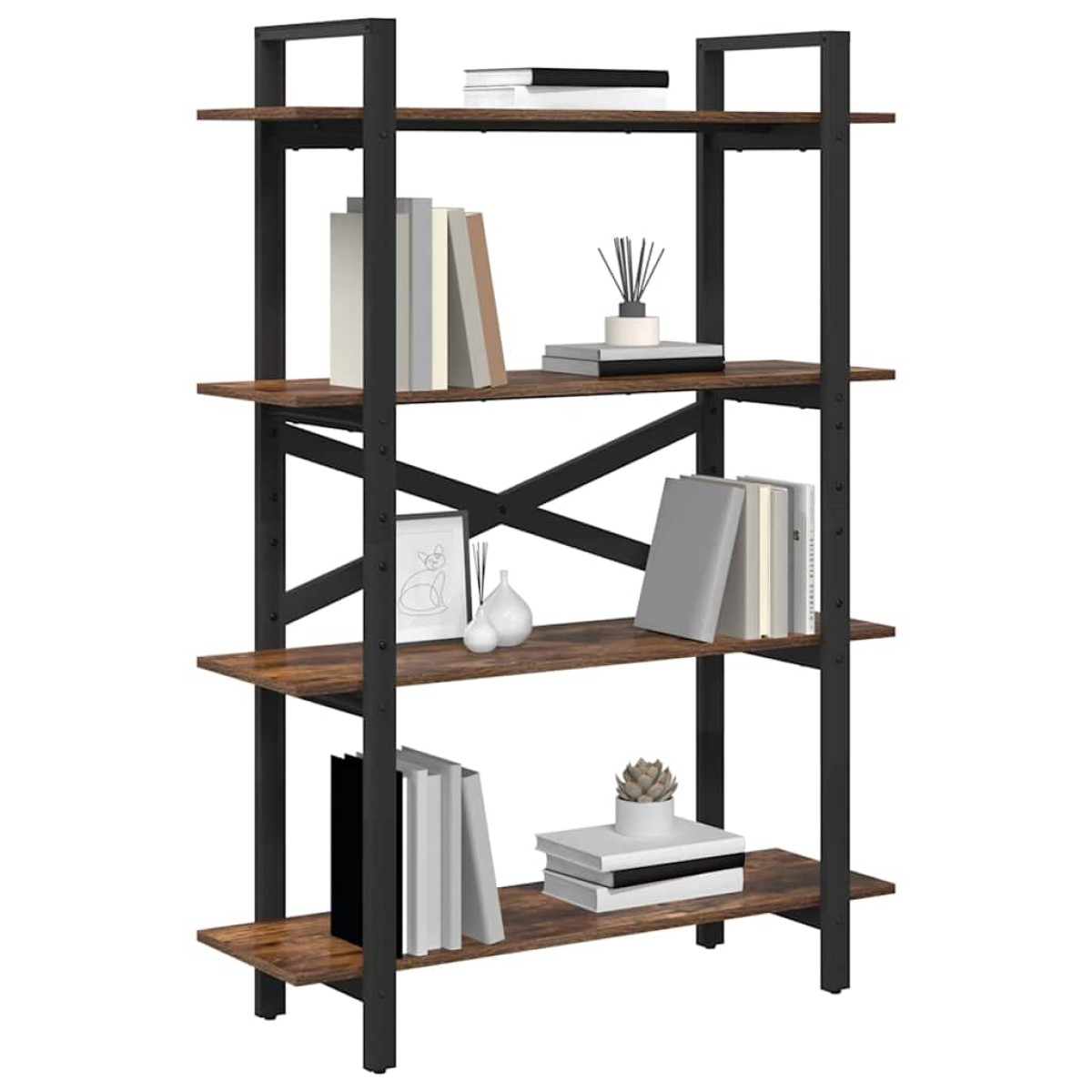 vidaXL Ράφι Βιβλίων 4 επιπέδων 100 x 33,5 x 140 εκ Επεξεργασμένο Ξύλο