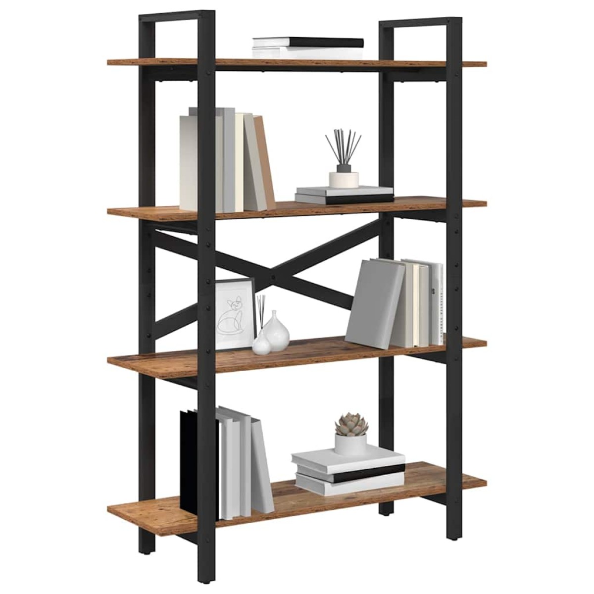 vidaXL Ράφι Βιβλίων 4 επιπέδων 100 x 33,5 x 140 εκ Επεξεργασμένο Ξύλο