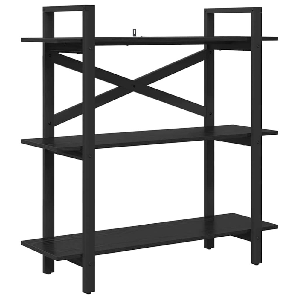 vidaXL Ράφι Βιβλίων 3 επιπέδων 100 x 33,5 x 102 εκ Επεξεργασμένο Ξύλο