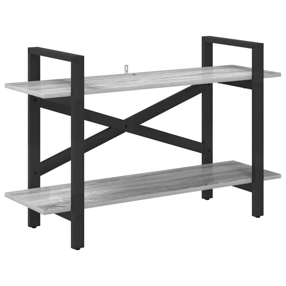 vidaXL Ράφι Βιβλίων 2 επιπέδων 100 x 33,5 x 64 εκ Επεξεργασμένο Ξύλο