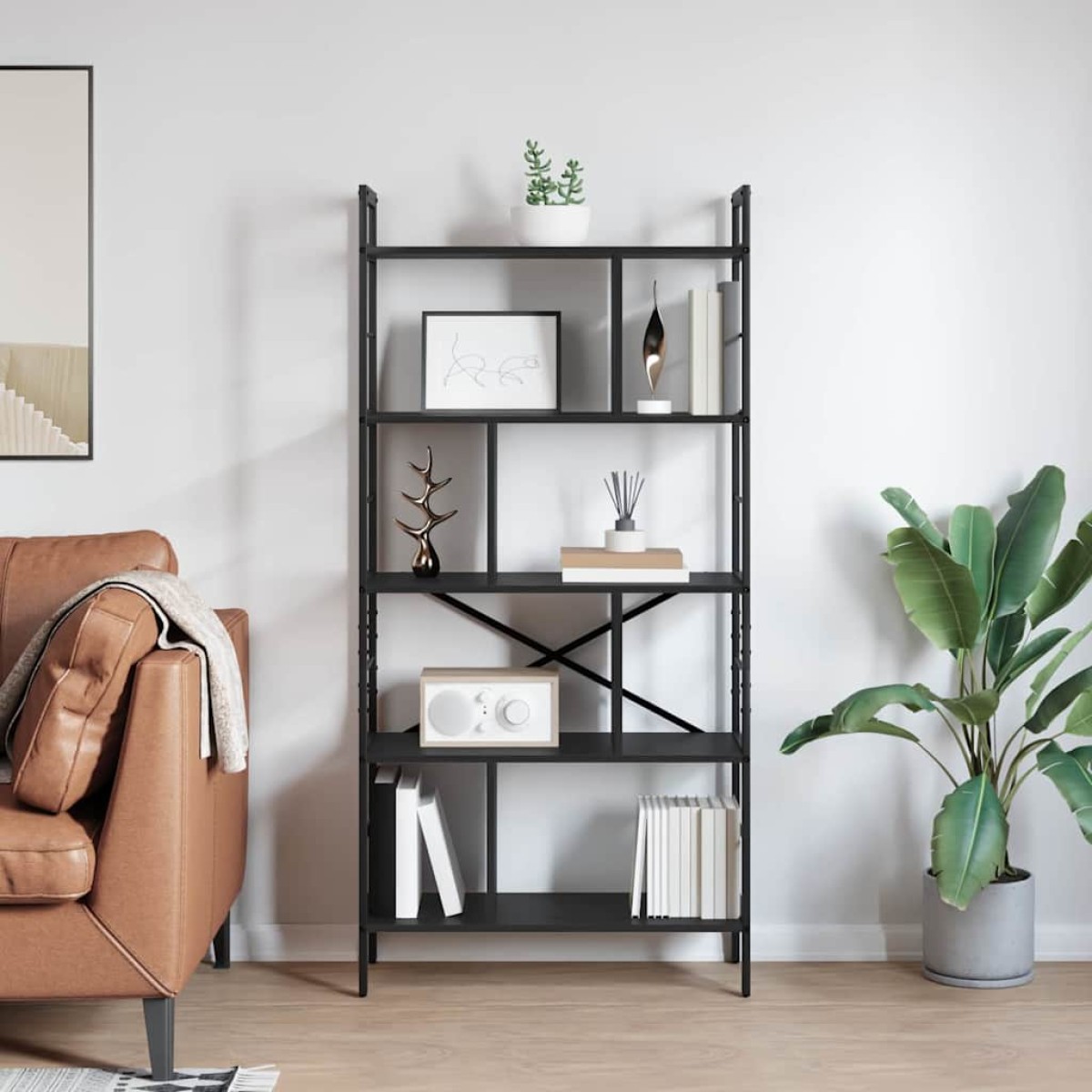 vidaXL Ράφι Βιβλίων 9 επιπέδων 75 x 30 x 156 εκ. Επεξεργασμένο Ξύλο