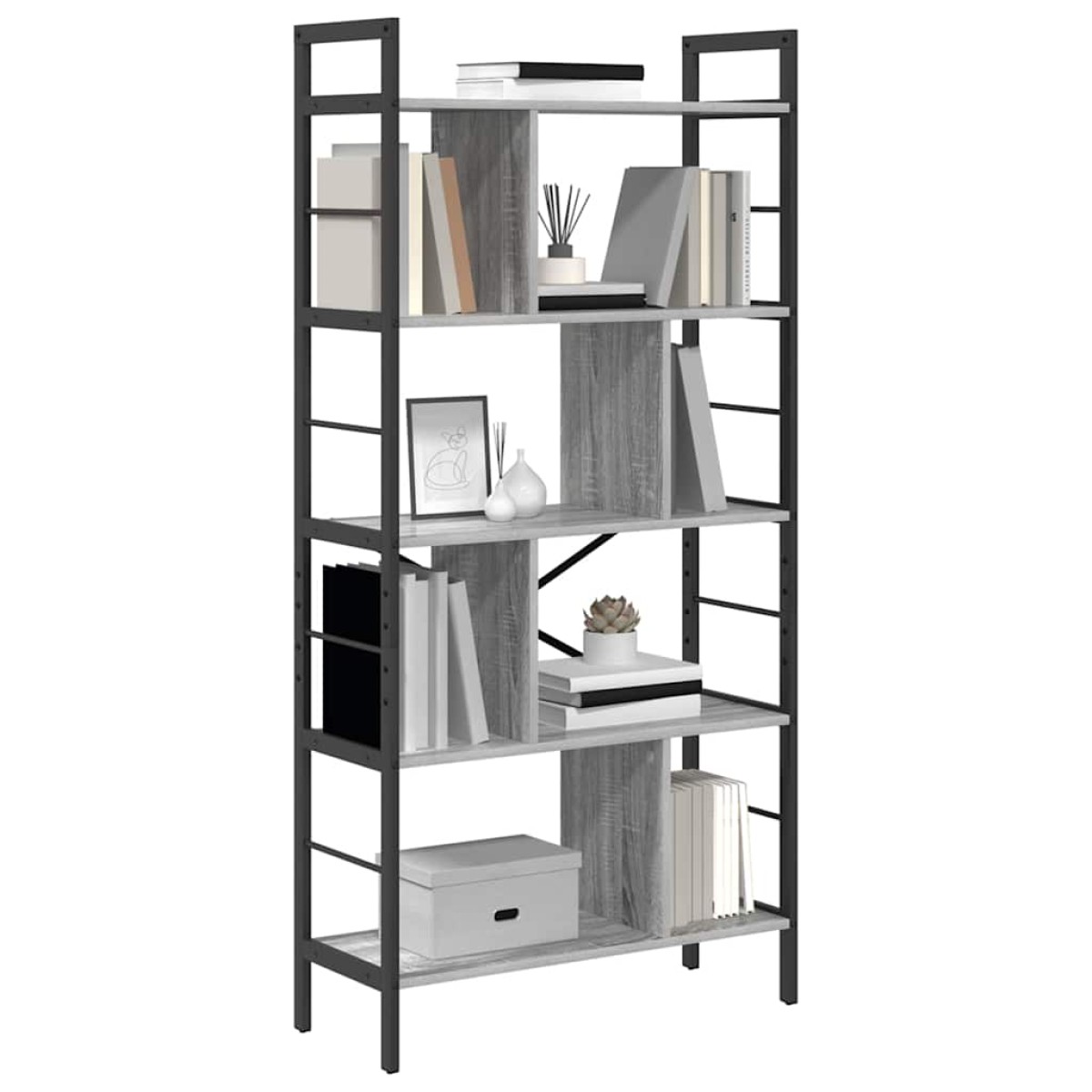 vidaXL Ράφι Βιβλίων 9 επιπέδων 75 x 30 x 156 εκ. Επεξεργασμένο Ξύλο