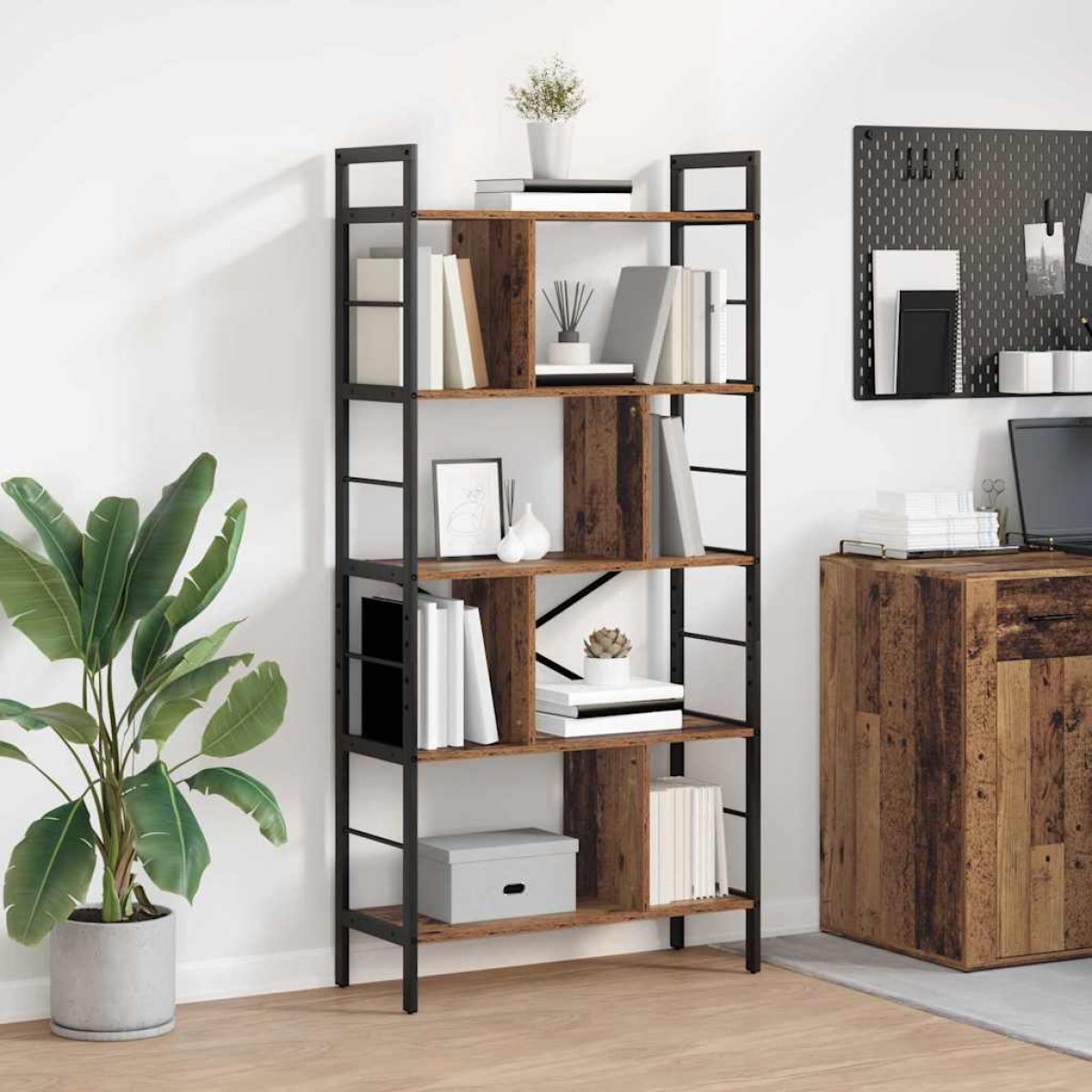 vidaXL Ράφι Βιβλίων 9 επιπέδων 75 x 30 x 156 εκ. Επεξεργασμένο Ξύλο