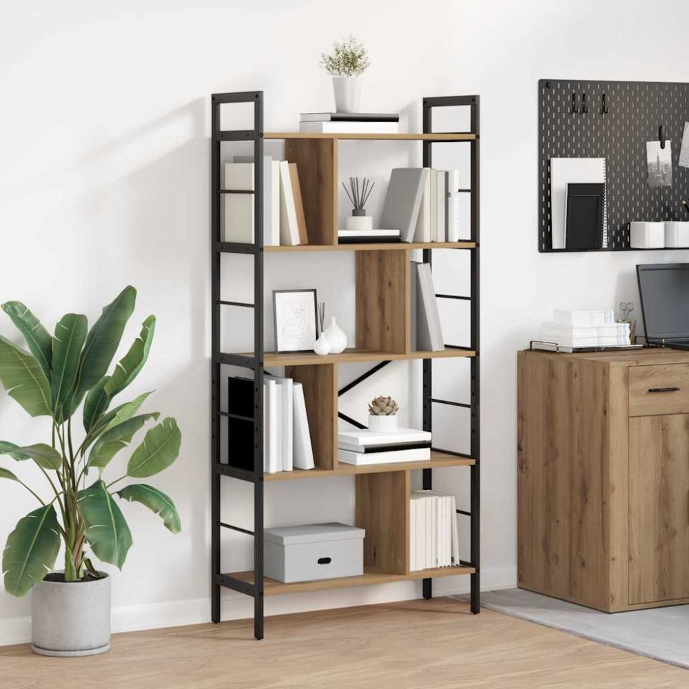 vidaXL Ράφι Βιβλίων 9 επιπέδων 75 x 30 x 156 εκ. Επεξεργασμένο Ξύλο