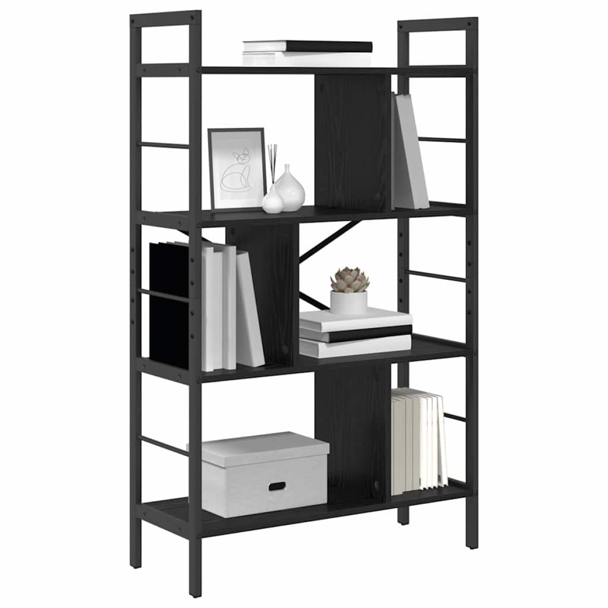 vidaXL Ράφι Βιβλίων 7 επιπέδων 75 x 30 x 123,5 εκ. Επεξεργασμένο Ξύλο