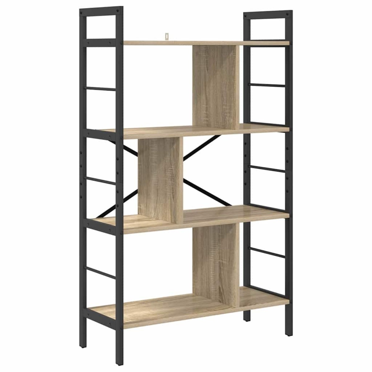 vidaXL Ράφι Βιβλίων 7 επιπέδων 75 x 30 x 123,5 εκ. Επεξεργασμένο Ξύλο