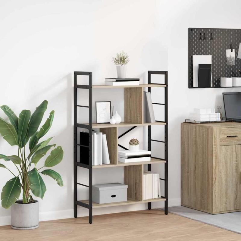 vidaXL Ράφι Βιβλίων 7 επιπέδων 75 x 30 x 123,5 εκ. Επεξεργασμένο Ξύλο