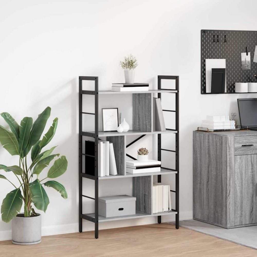 vidaXL Ράφι Βιβλίων 7 επιπέδων 75 x 30 x 123,5 εκ. Επεξεργασμένο Ξύλο