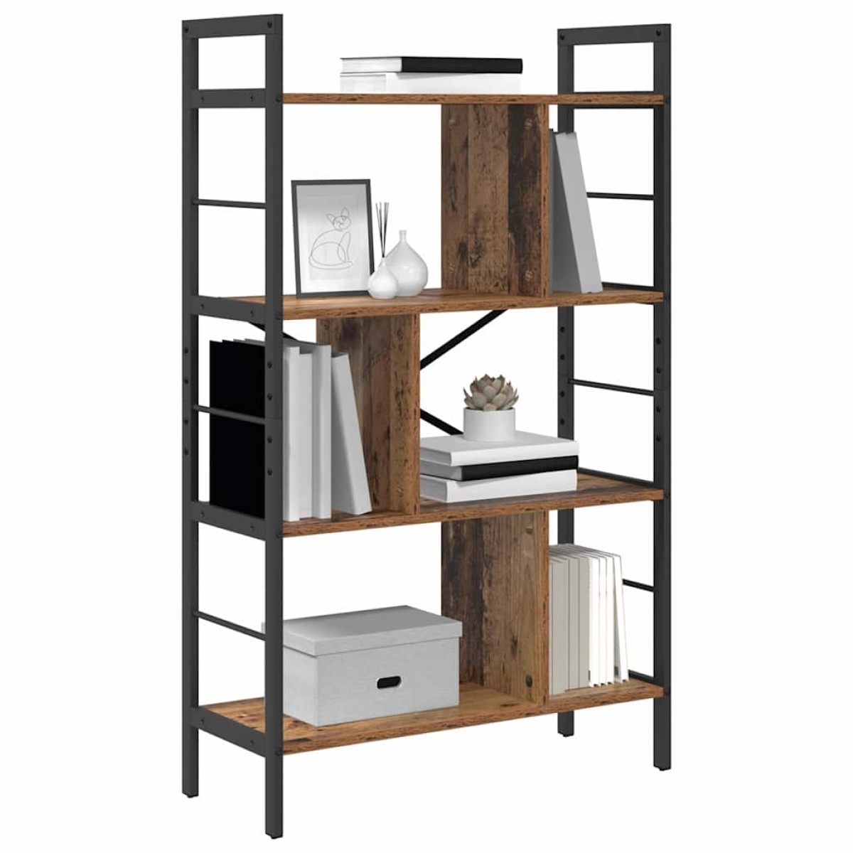 vidaXL Ράφι Βιβλίων 7 επιπέδων 75 x 30 x 123,5 εκ. Επεξεργασμένο Ξύλο