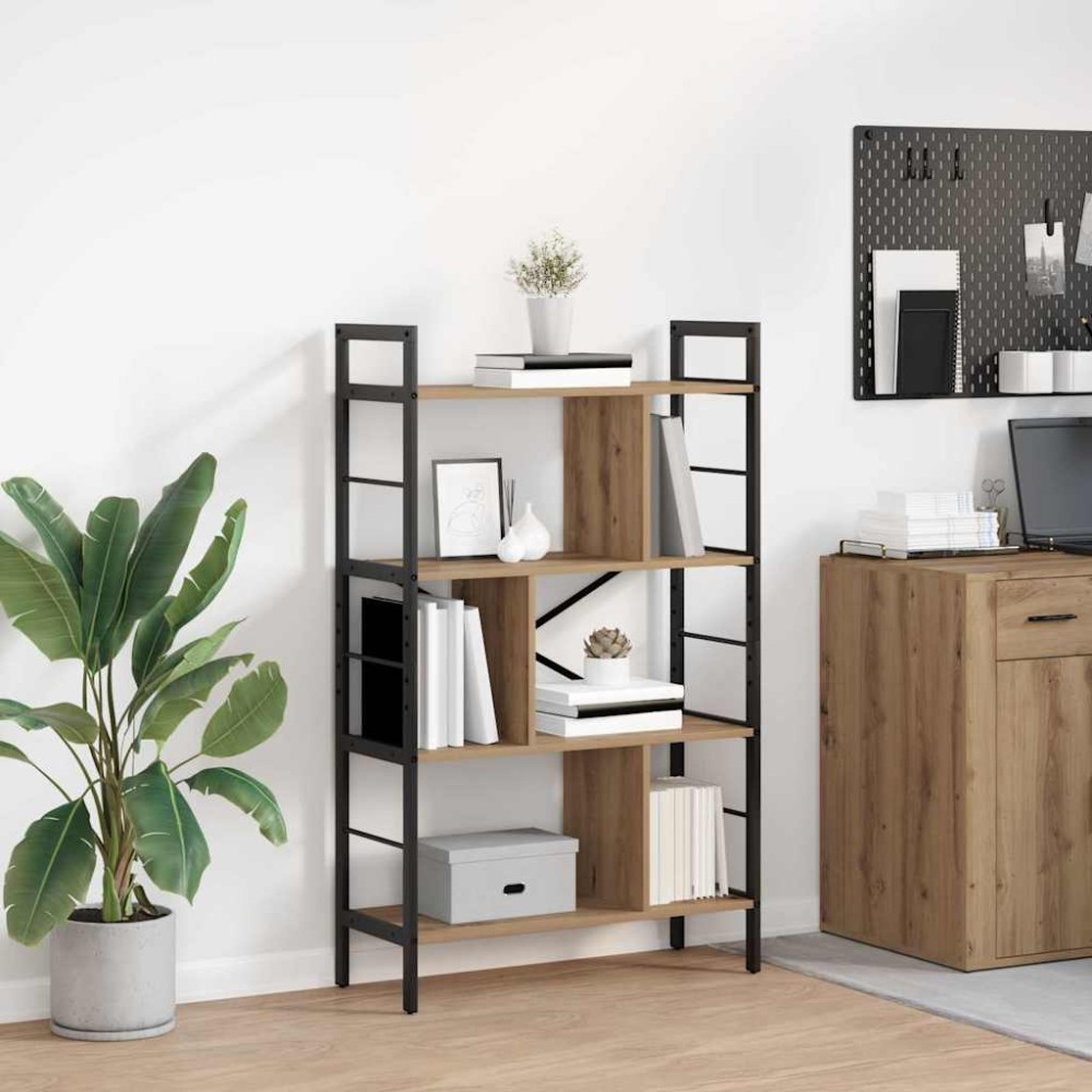 vidaXL Ράφι Βιβλίων 7 επιπέδων 75 x 30 x 123,5 εκ. Επεξεργασμένο Ξύλο